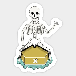 Skull coffin Sticker